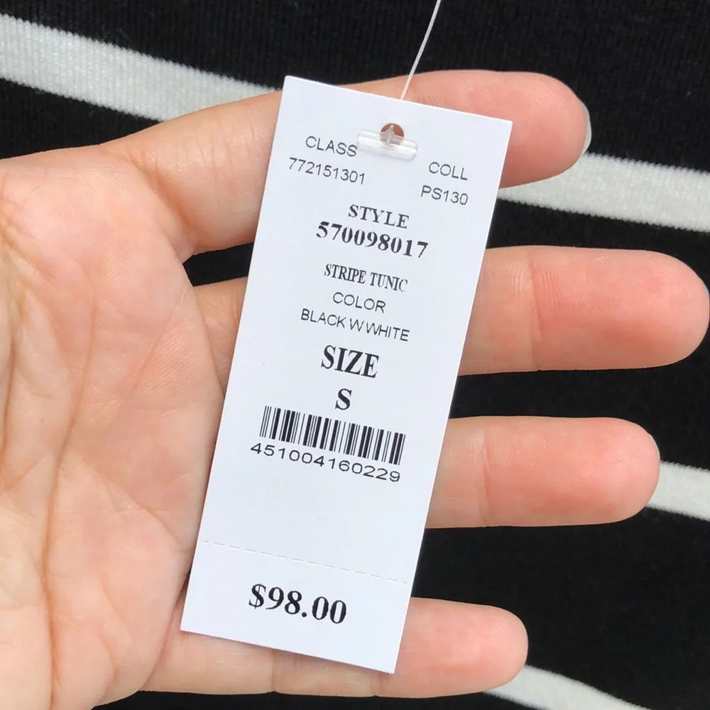 NWT! - WHBM / White House Black Market Stripe Knit Tunic Top - Picture 2 of 7